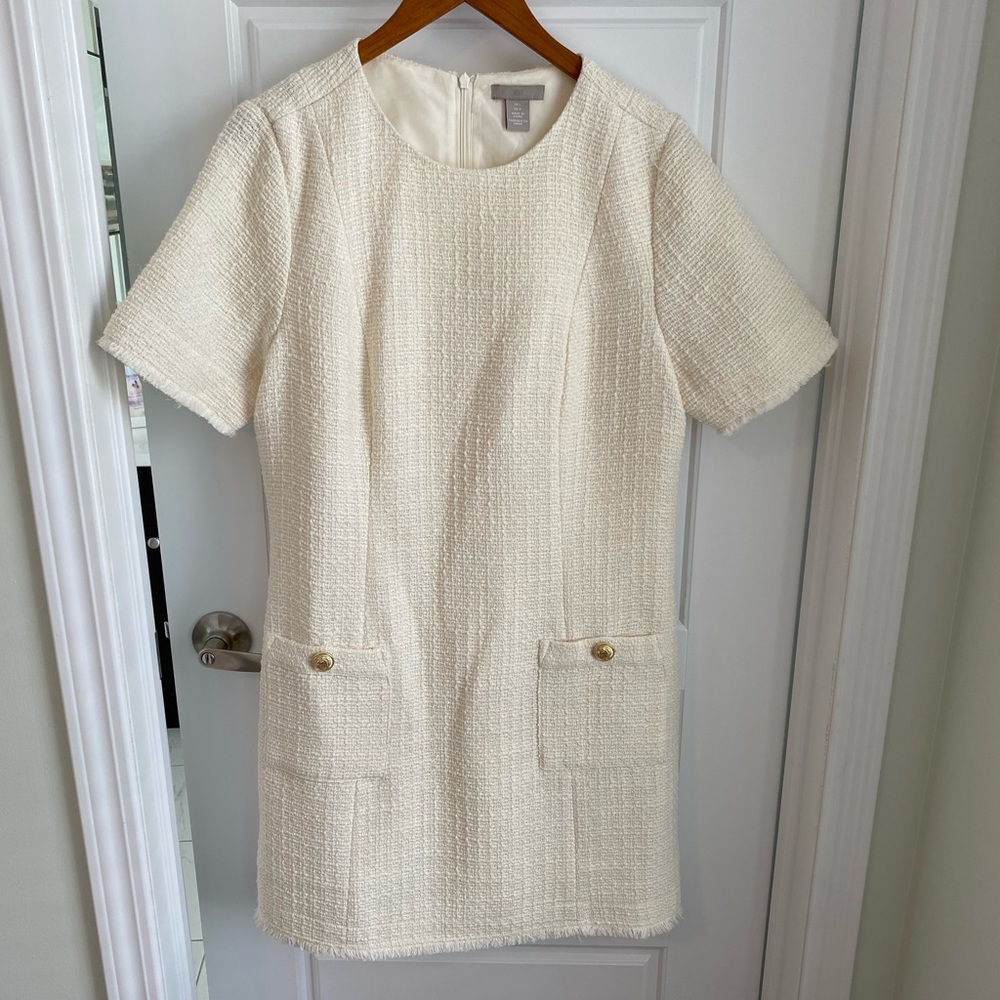 Cream Bouclette Dress